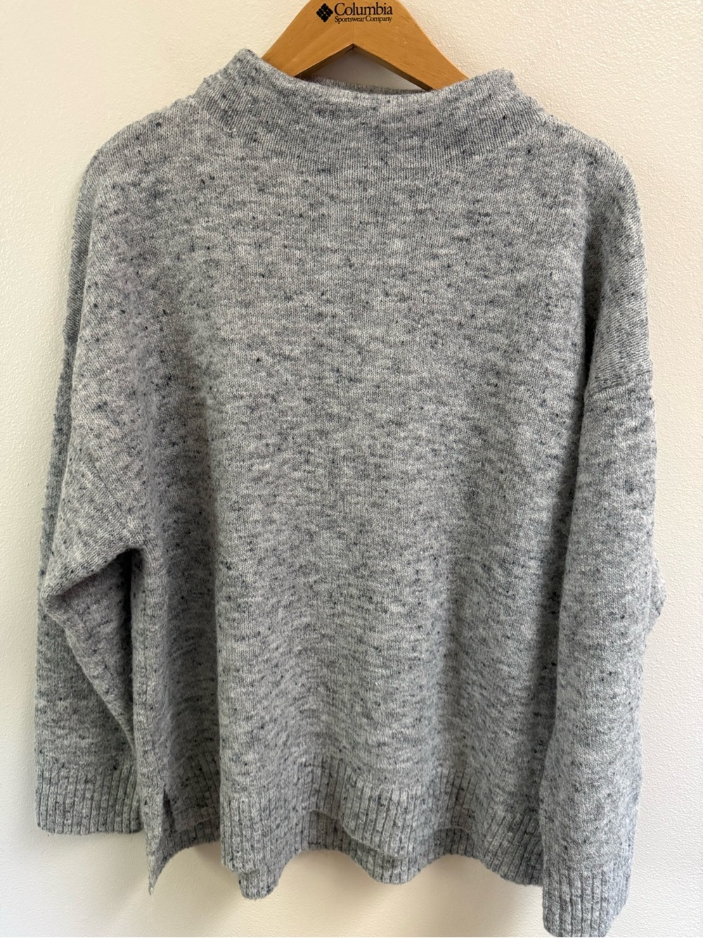 Well Worn Heather Gray Mock Neck Sweater
